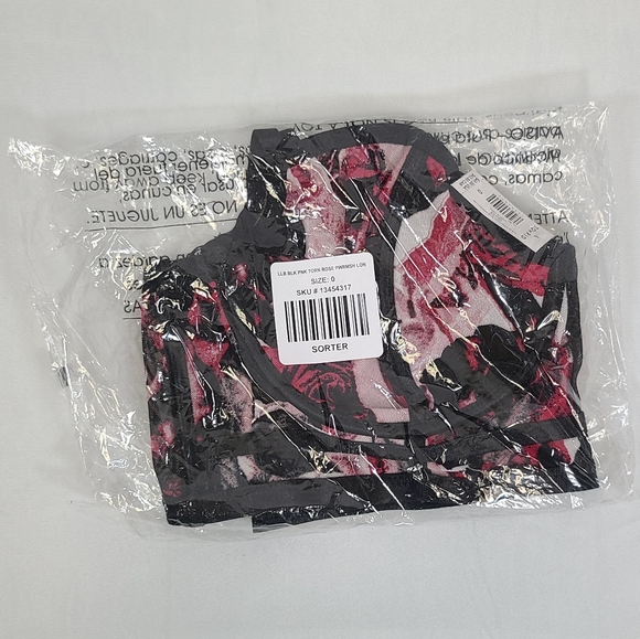 BLACK & PINK POWER MESH STRAPPY UNLINED bralette - Picture 2 of 6